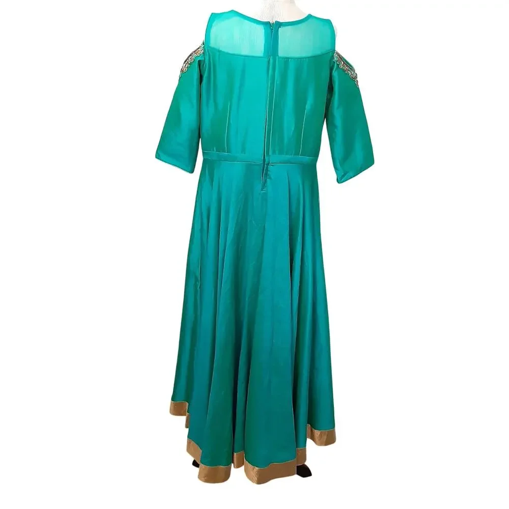 For Kids Indian Dress Disney Princess Jasmine Play Dress Beaded Girls 12/14 Gown